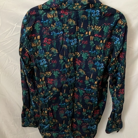 Bar III: slim fit stretch Blue long sleeve button down with floral pattern- L - Picture 10 of 16